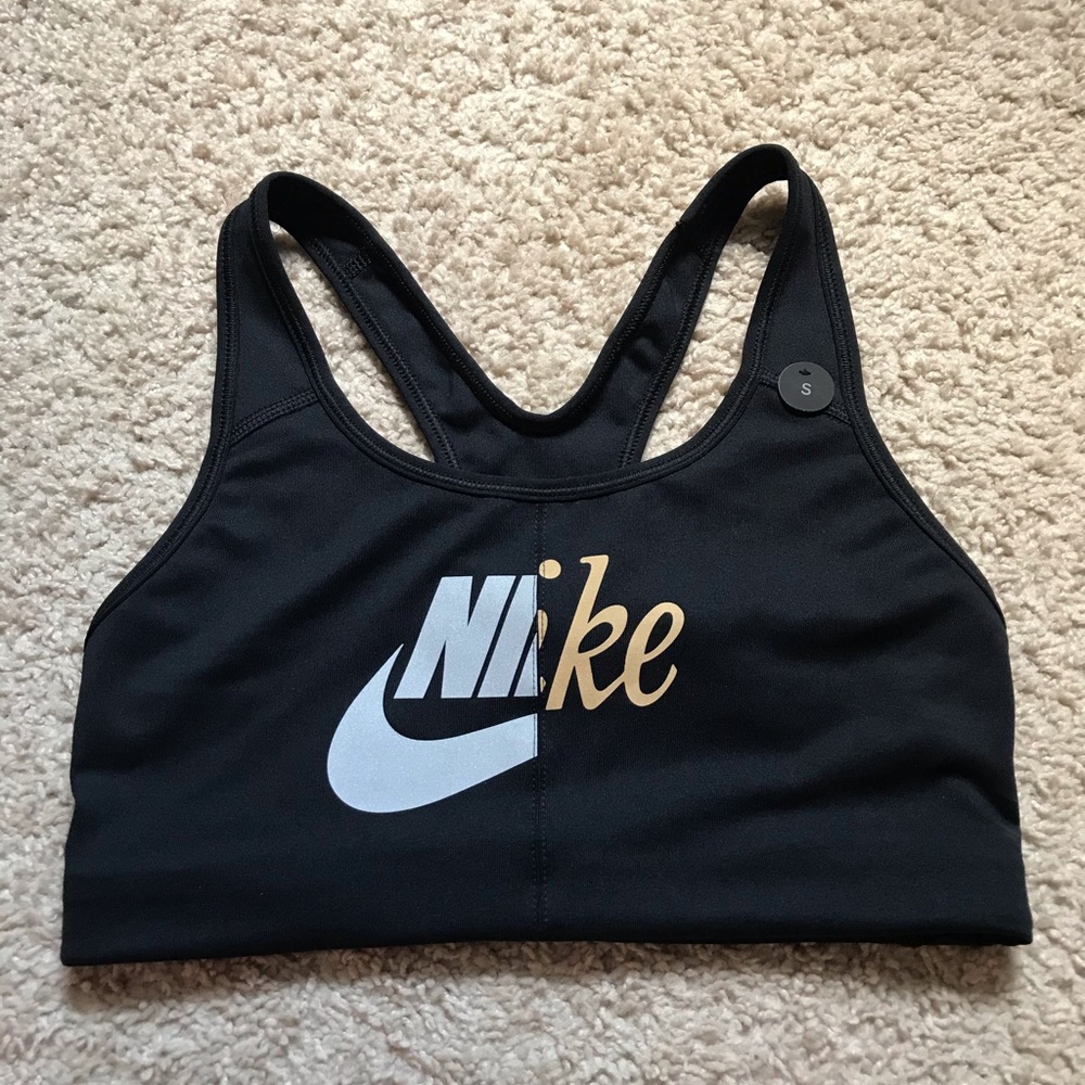 Nike Classic Sports Bra Dri-Fit - Black, Small